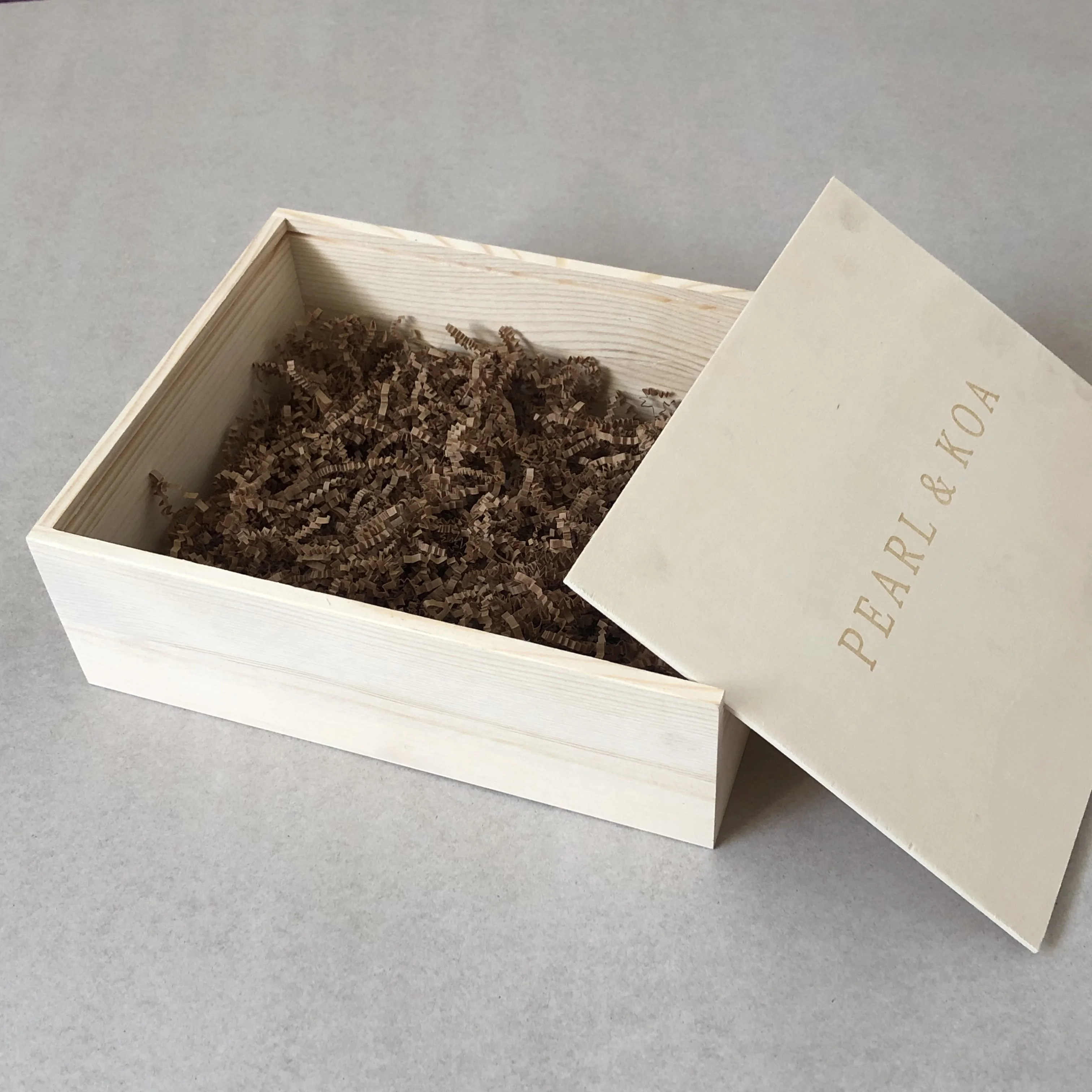 Natural pine wood drawer gift boxes wooden wine boxes