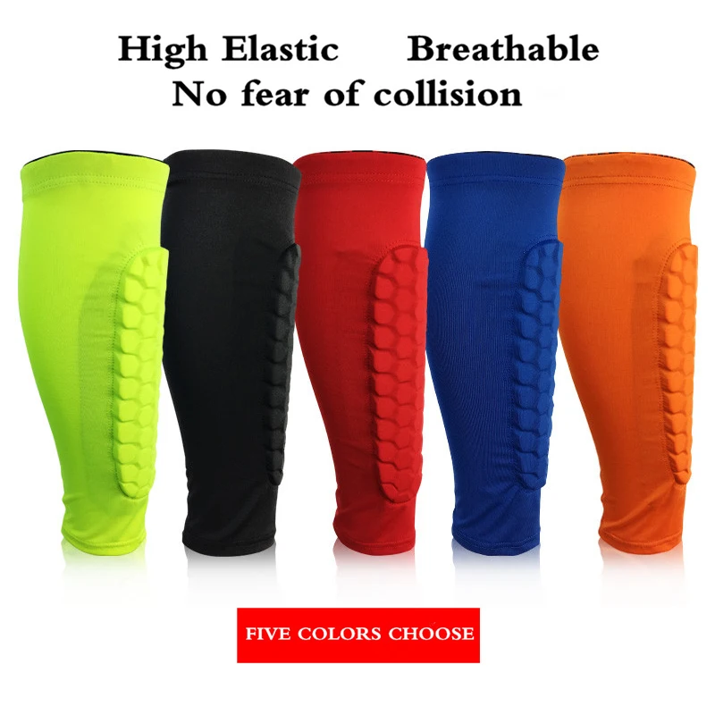 In-Stock Item Sports Running Leg Brace Honeycomb Calf Support Sleeve Shin Guard Football Soccer