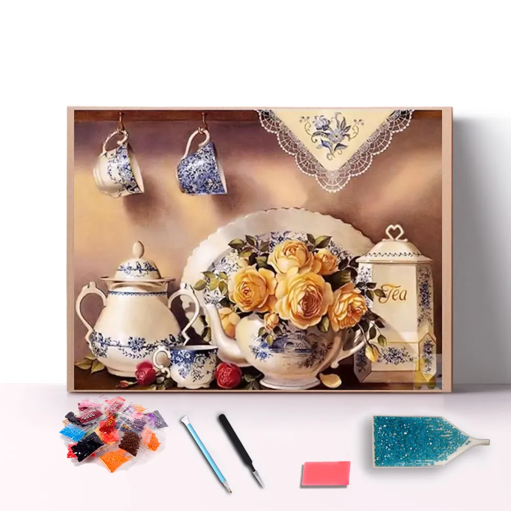 M-diamond painting for Adults Italy Sunset Seaside Landscape DIY Oil Painting Canvas Wall Art Acrylic Kit