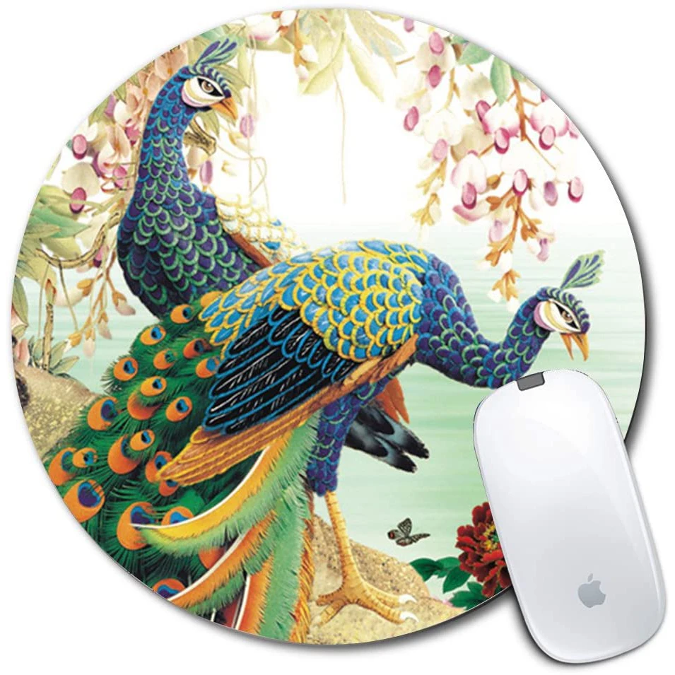 
custom round mouse pad circular mouse pad with design non-slip rubber base mouse pad mat 