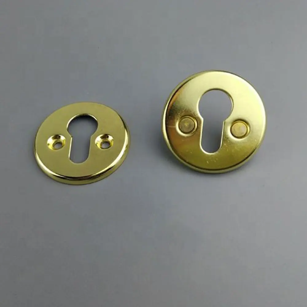 Economical best price aluminum alloy white gold chrome mortise door lock handle cylinder hole escutcheon door handle