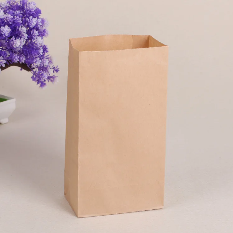 China factory supply SOS brown kraft paper bag grocery paper bag no handle with your own logo