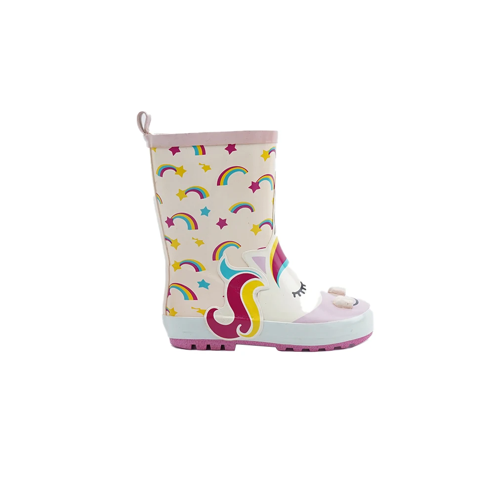 Reliable Reputation Camping School Play Rainbow Unicorn Girl Cute Matte Waterproof Rain Shoes Children