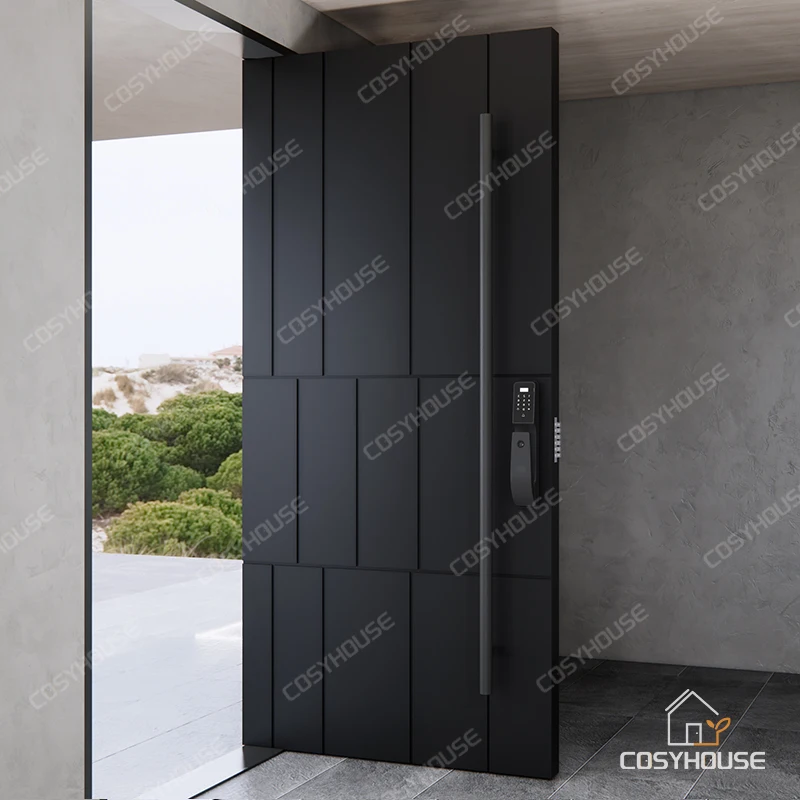 Guangzhou high quality aluminum door exterior security bulletproof hurricane proof door classic metal door