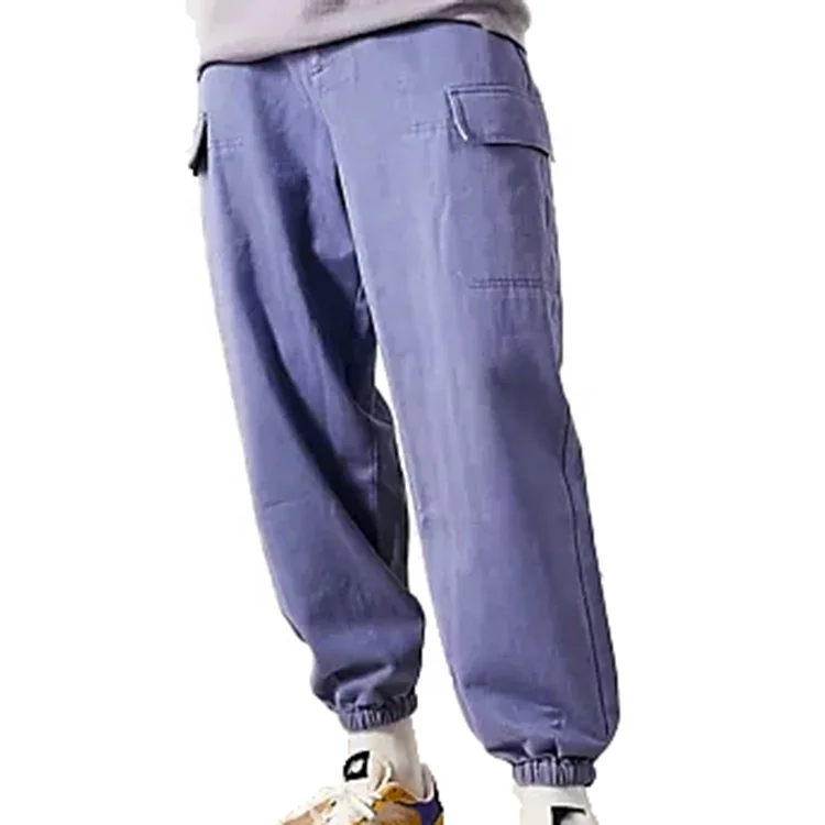 custom summer fashion brand cotton trousers casual workout outdoor khaki harem chino streetwear wholesale cargo jogger men pants