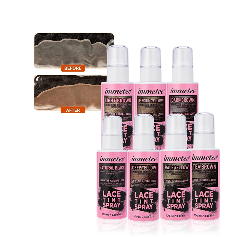 Wholesale Melting Spray Lace Glue Tint Spray 7 color Scalp Skin Tone Instant Staining Lace Melting Spray for wig