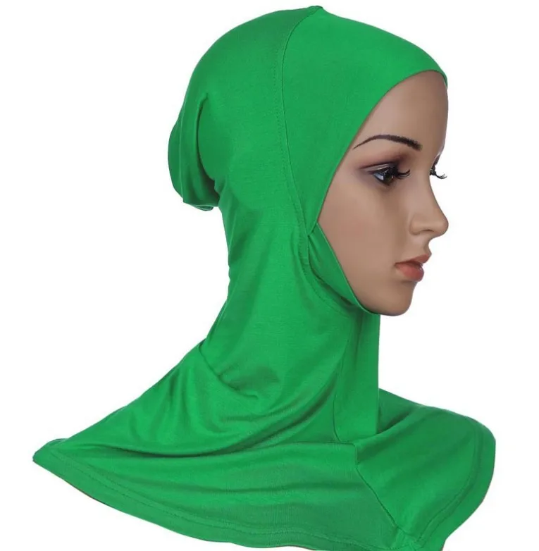 2020 Fashion Style Women Muslim Under Scarf Hijab Cap Solid Color Islamic Neck Cover Head Wear Cap