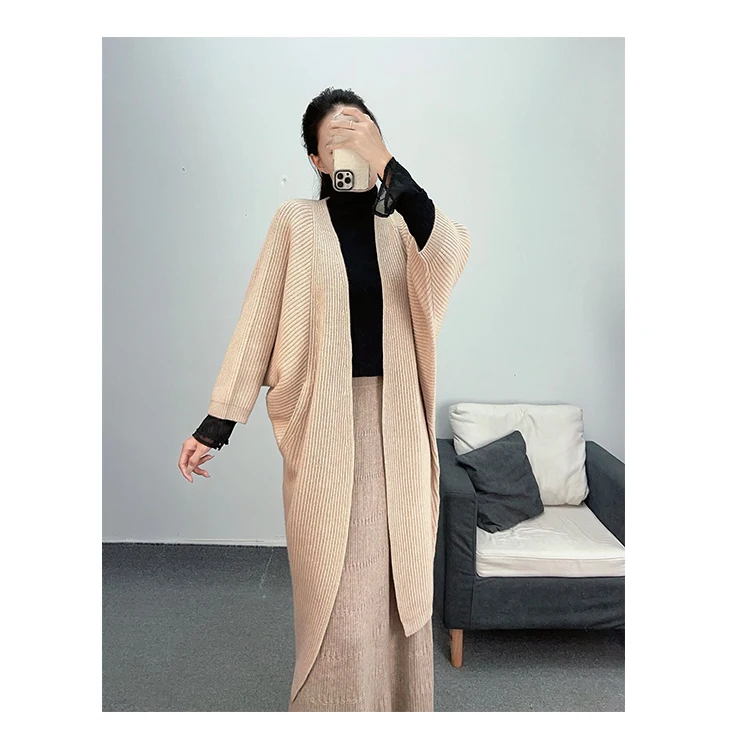 manufacturer trade long cashmere cardigan sweater luxury oversized women sweater 100% cashmere