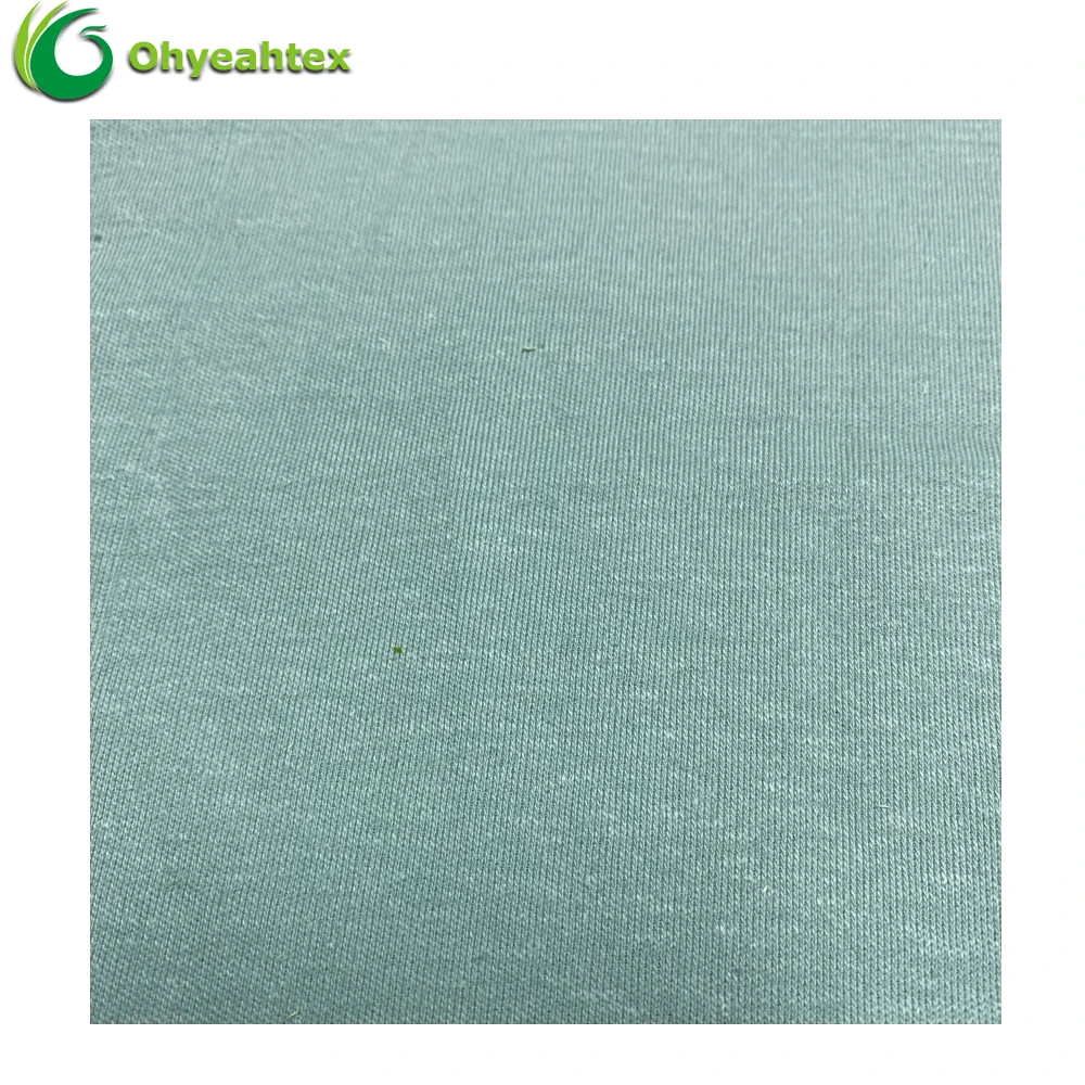 
Organic 2 Way Stretch Knitted Interlock Single Jersey 70% Organic Cotton 30% Hemp Fabric For T-shirt 
