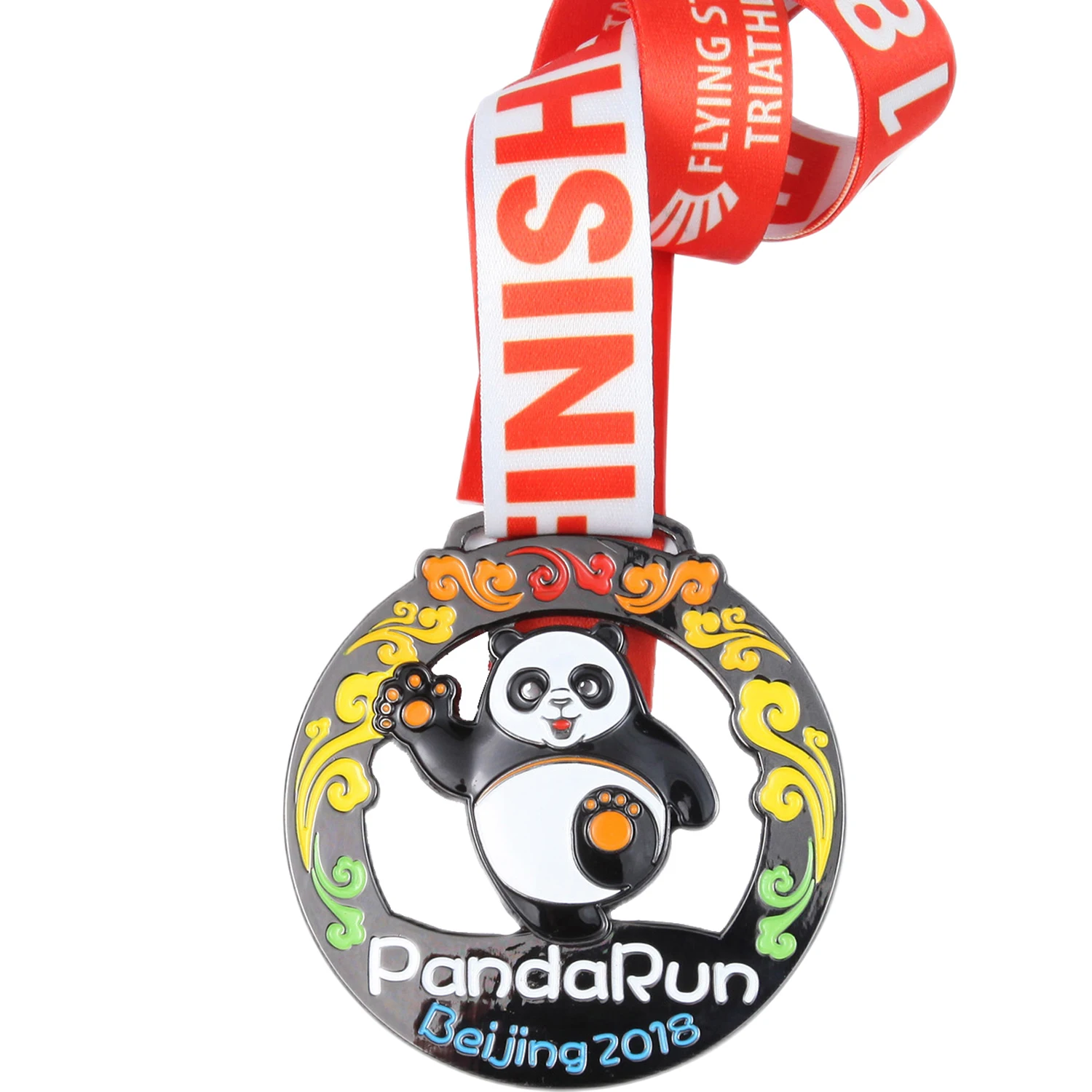 Customized Professional Zinc Alloy Bat Man Dart Medal With Ribbon