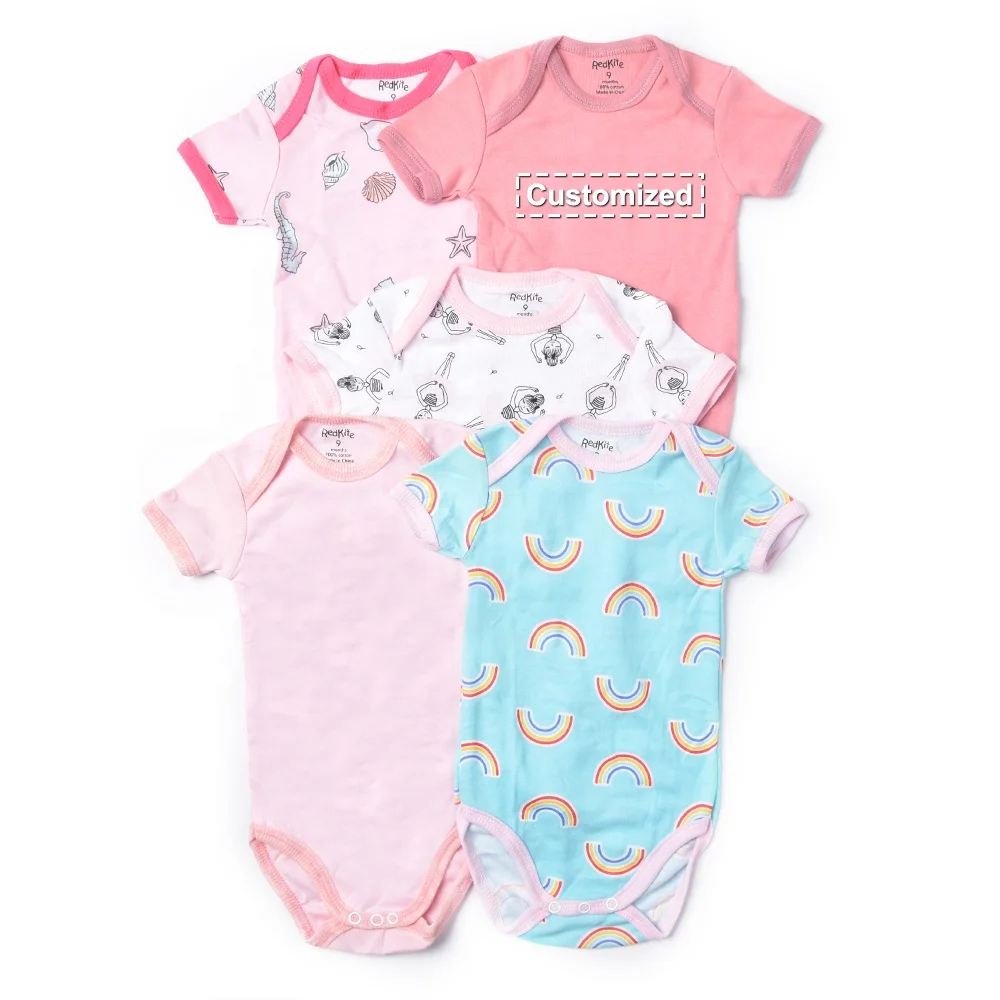 2021 new design customzied logo newborn summer short sleeve baby romper clothing kids baby onesie short pajamas