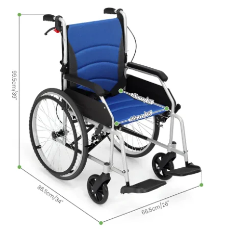 Factory Lowest price foldable footrest elder wheelchair portable handicap indoor wheelchair