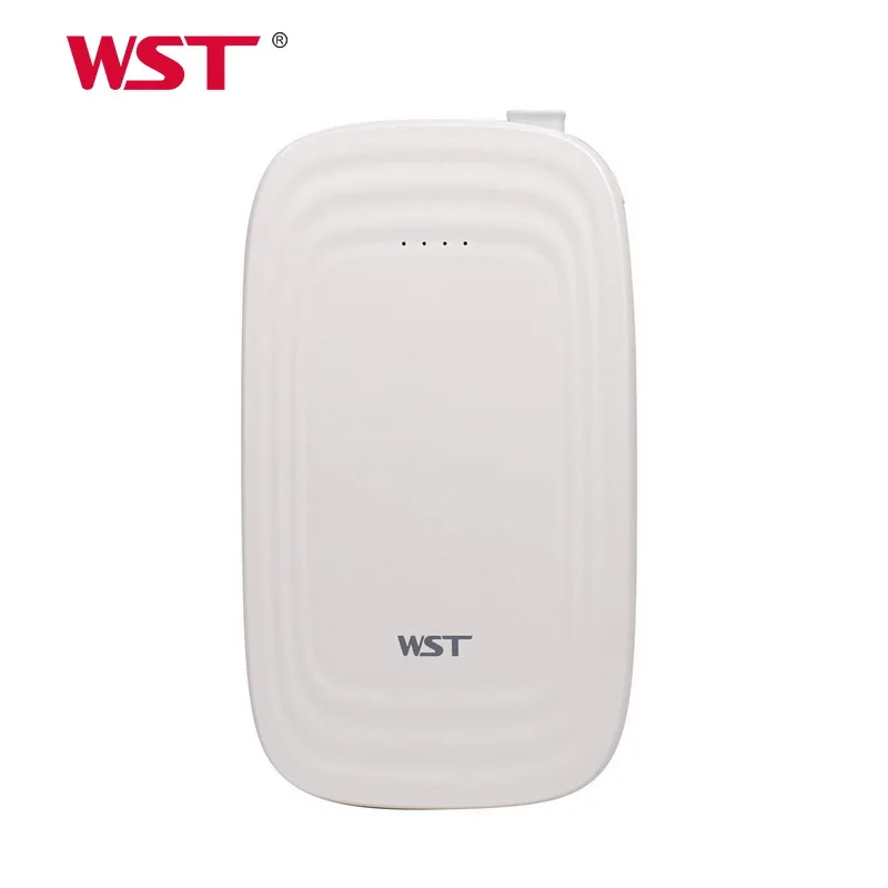 Innovative new products 10000mah best dual usb power bank with built in cable made in china