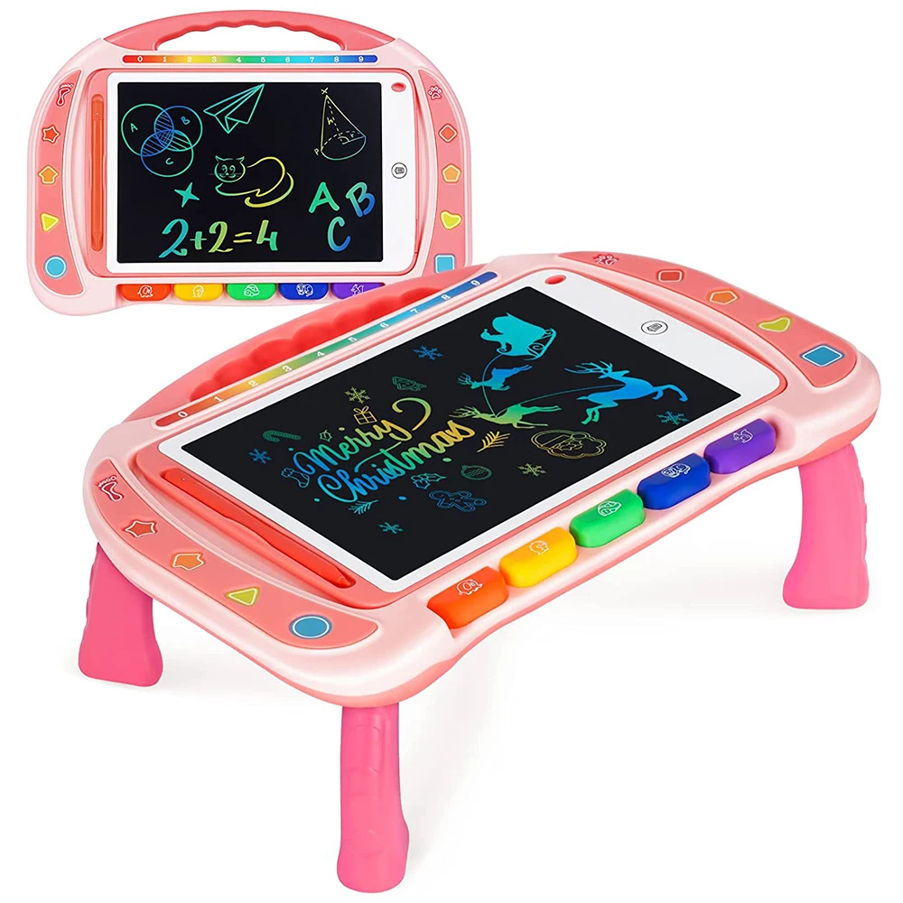 10 Inch LCD Writing Tablet Colorful Doodle Screen Electronic Writing Drawing Board Educational Learning Birthday Gift for Kids