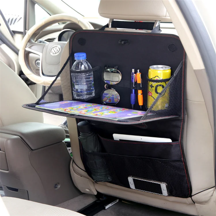 Auto accessories back seat organizer with tray for kid