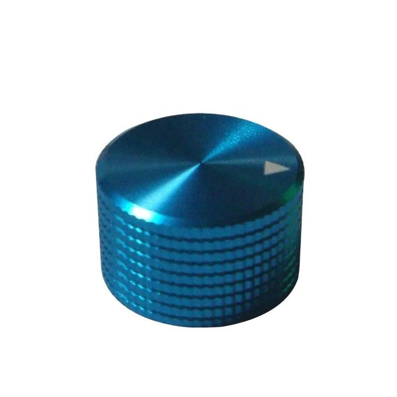 Ручка из алюминиевого сплава, ручка потенциометра вала 6,4 мм, черная с зажимными винтами