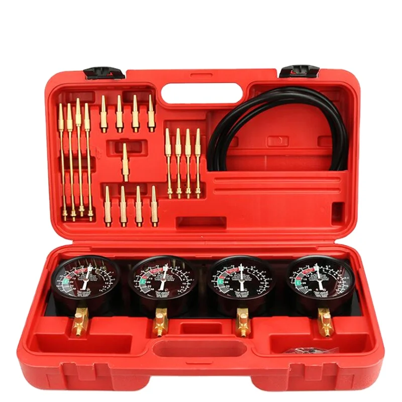 Professional Fuel Pressure Vacuum Synchronisation Diagnostic Tool Kit Fuel Vacuum Gauge & Engine Testing Kit
