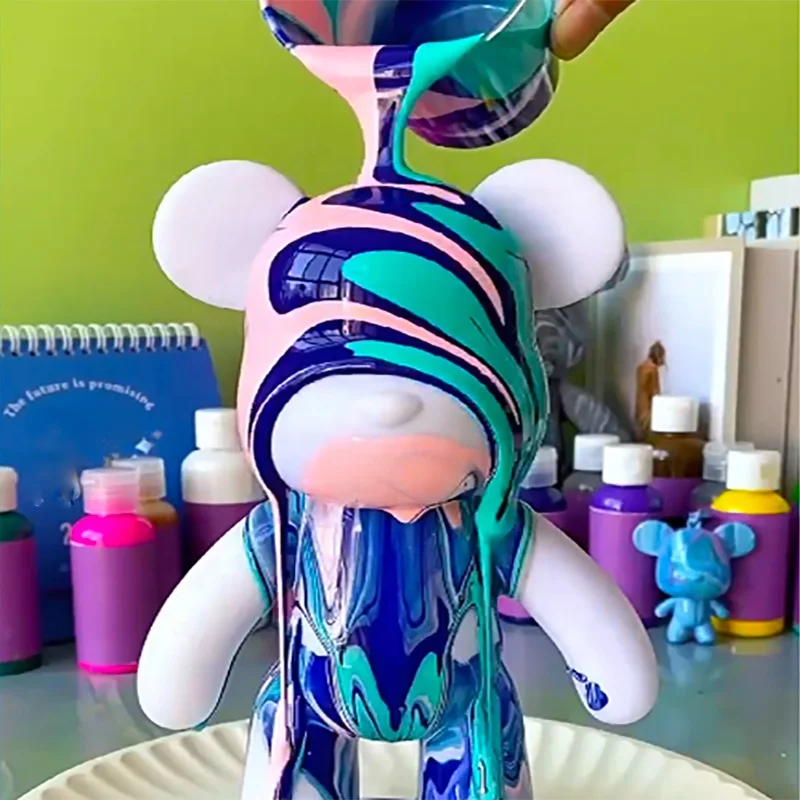 2024 Fluid Pigment Art Set Fluid Painting  Kit Custom Plaster Shape