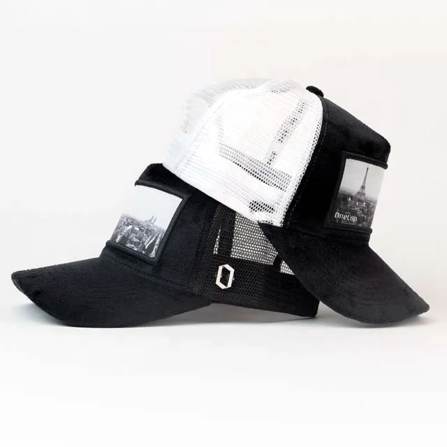 Zg Sombrero De Terciopelo Mesh Custom Baseball Velvet Trucker Keps Geborduurde Mesh Fuzzy With Picture Velvet Keps Cap