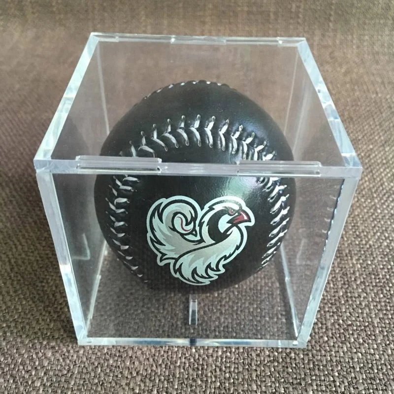 Wholesale Cube Clear Acrylic UV Protected Baseball Display Case Box