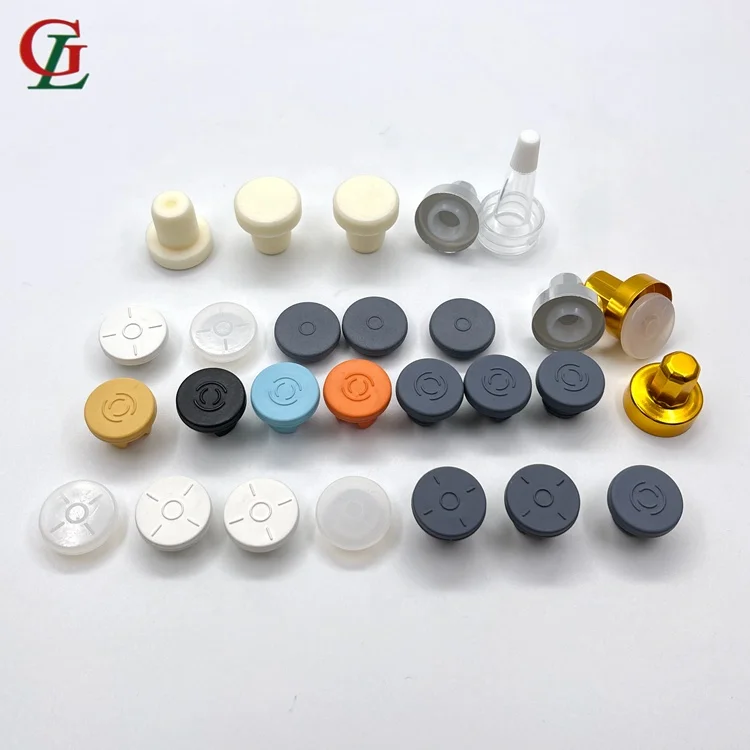 13mm 20mm white, blue, grey red butyl rubber stopper with many styles  for glass vials, Rubber Plug Stopper for Injection Glass