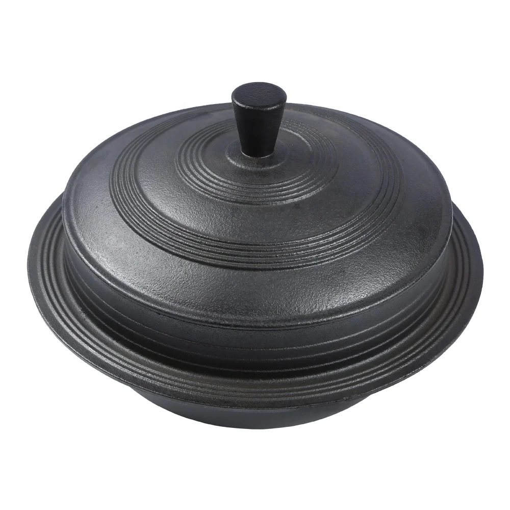 Korean Kitchen Bibimbap Pot Cast Iron Dutch Oven Rice Pot Casserole Pre-seasoned Stew Pot