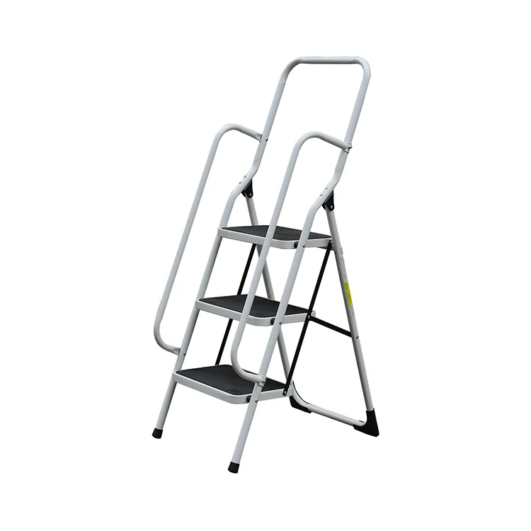 Good Quality Portable Folding Attic Metal Ladders With Handrail For Sale