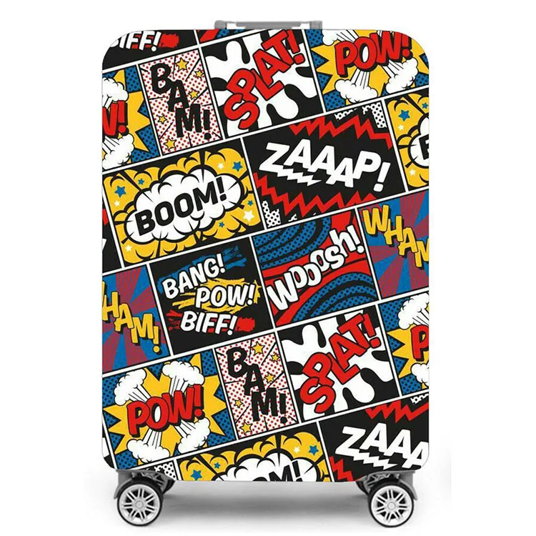 Customized Travel Luggage Cover Protector Elastic Spandex Luggage Bag Cover