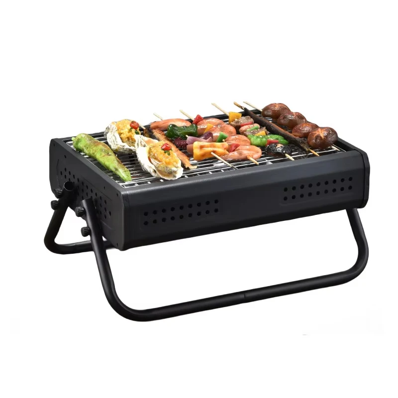 Outdoor Stainless Steel Barbecue Network Card Type Wood Stove Barbecue Grill Portable Barbecue Grill Camping Stove