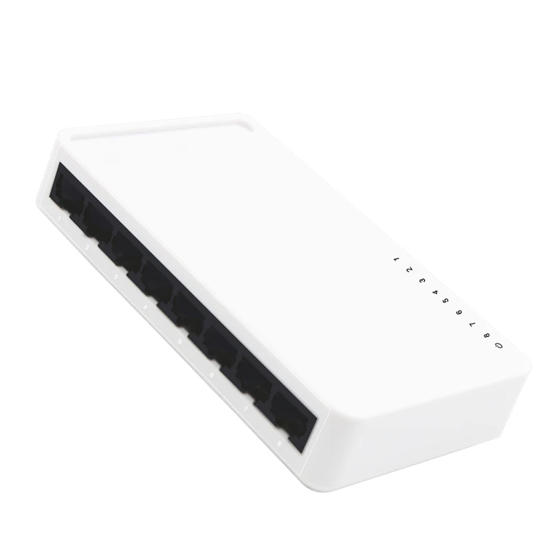 8 портов 10/100 Мбит/с RJ45 порты переключатель без управления 5 в Ethernet переключатель в пластиковом корпусе неуправляемые сетевые переключатели