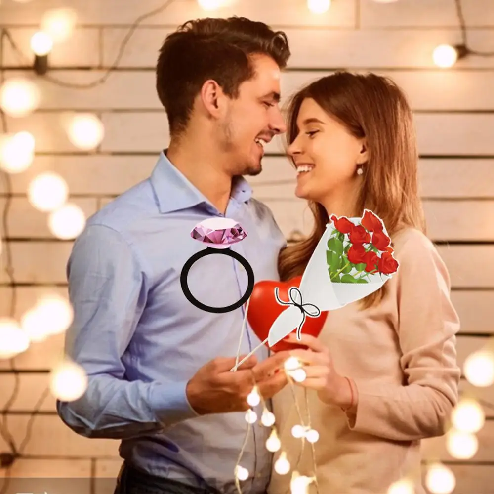 28 шт., реквизит для фотобудки на День святого Валентина