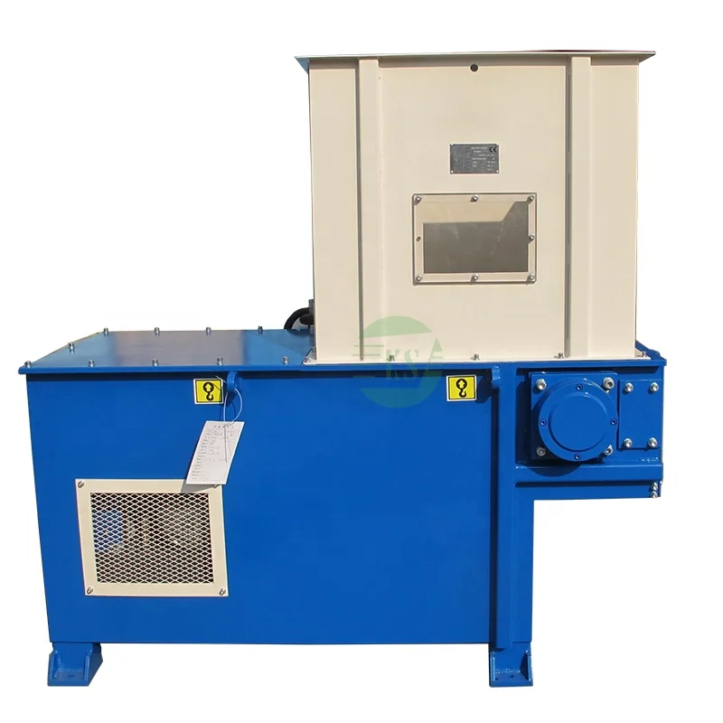 Custom Pet Bottles Plastic PP PE Film Wood Cable Metal Recycling Machinery Single Shaft Shredder