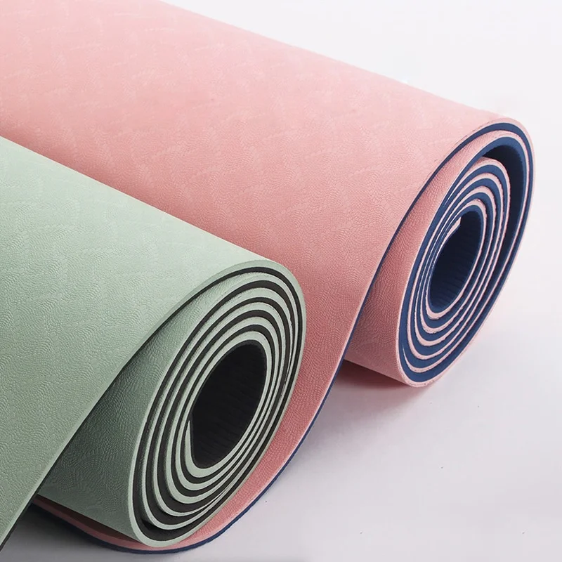 SANFAN Custom Logo Yoga Mat Anti-Slip Eco-Friendly TPE Exercise Mat Thick Fitness Design Personalized with Your Own Print