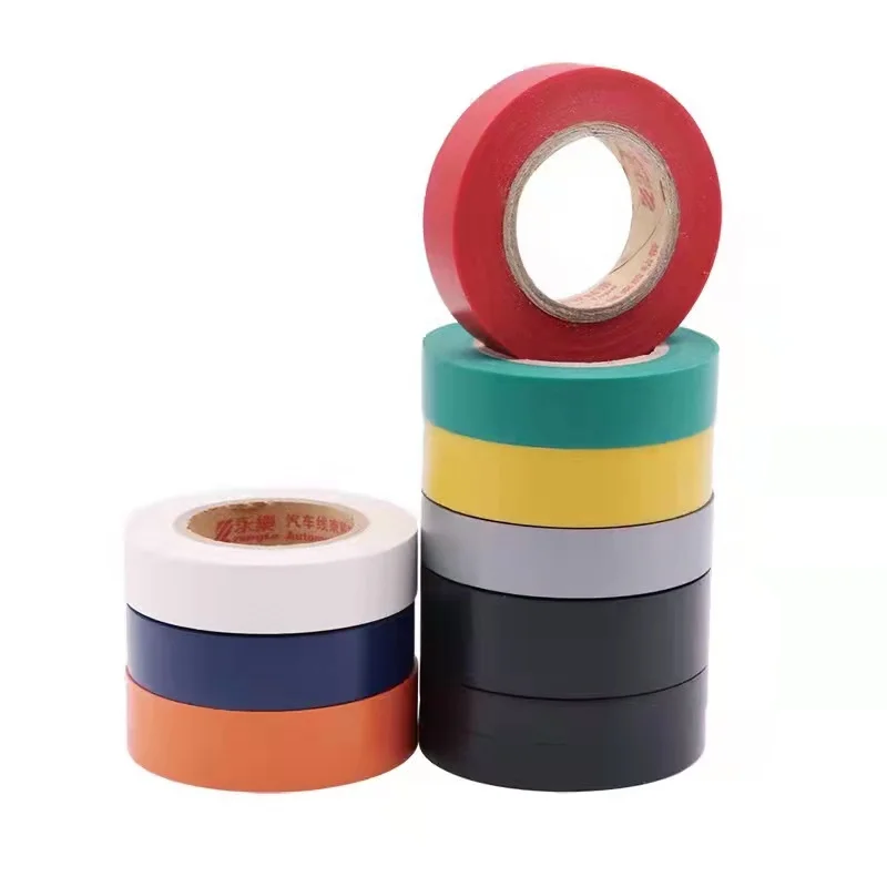 Hot Selling shiny PVC plastic black insulation cloth tape electrical insulating polyester tape
