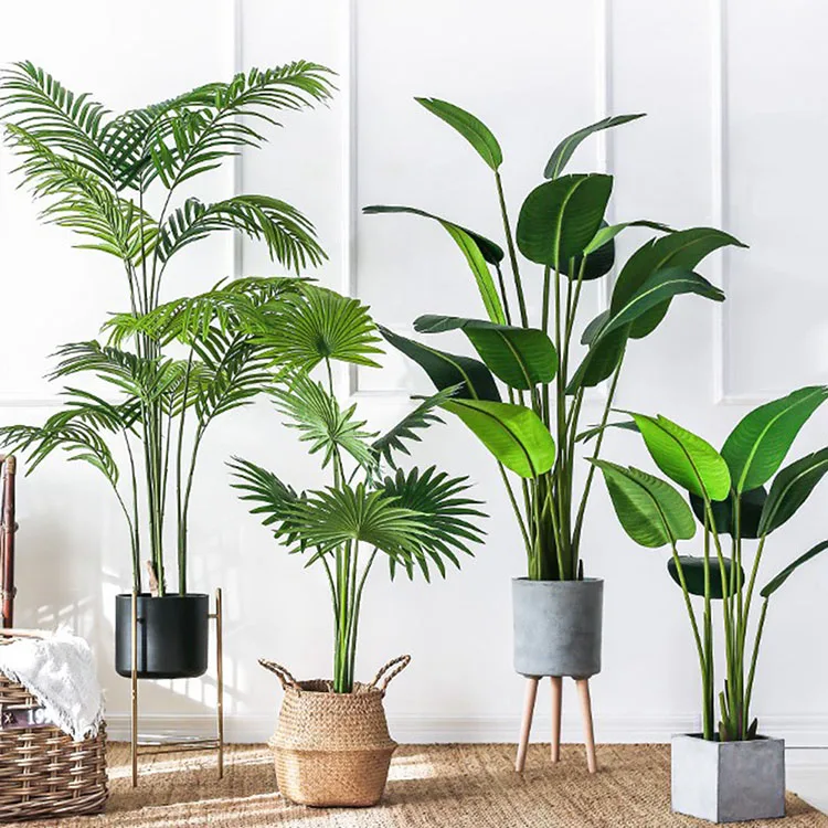 Plastic Indoor Outdoor Home Garden decor plastic bonsai plam tree Faux Plants fake Tropical 1.2m Artificial Banana