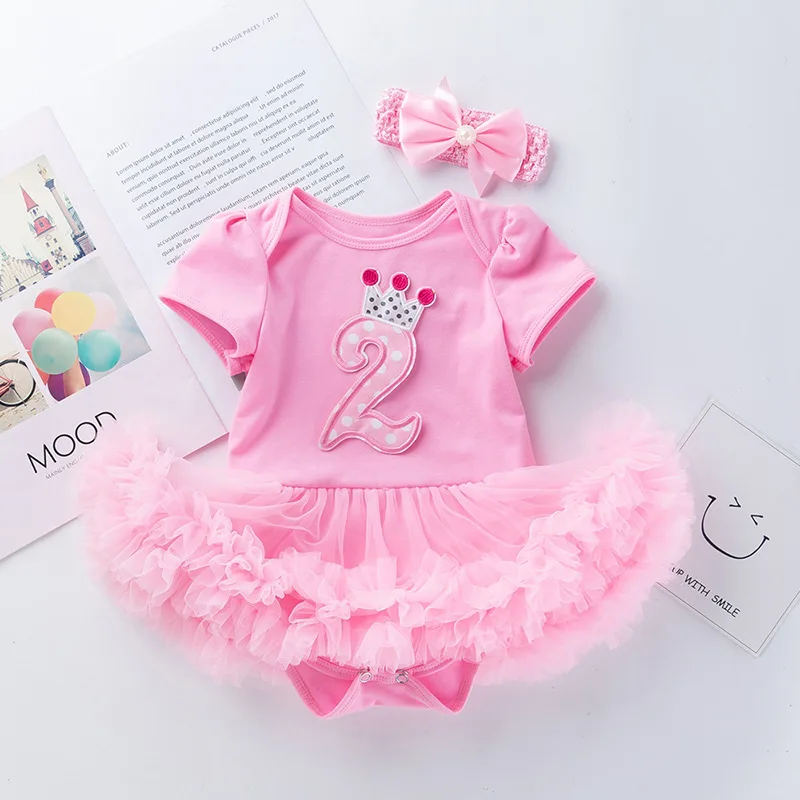 2024 summer baby tutu dress kids 2 years baby girl birthday tutu dress toddler girl fit 0-2 support customized sizes