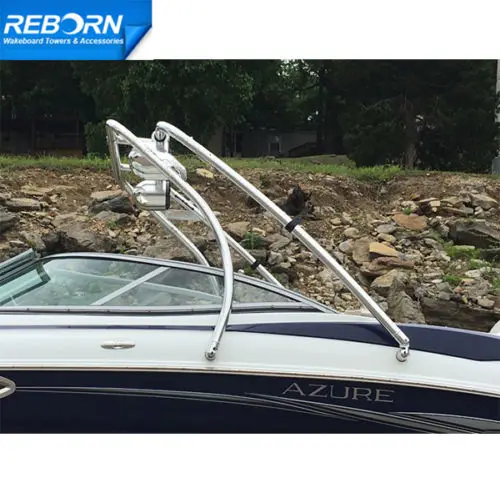 Reborn  Aluminium Thrust forward Facing Boat Wakeboard Tower Shinning Polished