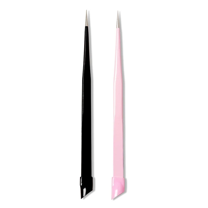 Russian Volume Eyelash Tweezers Cilia Pincer Private Label Lash Extension Tweezer Fine SuperClippers Eyelash Extension
