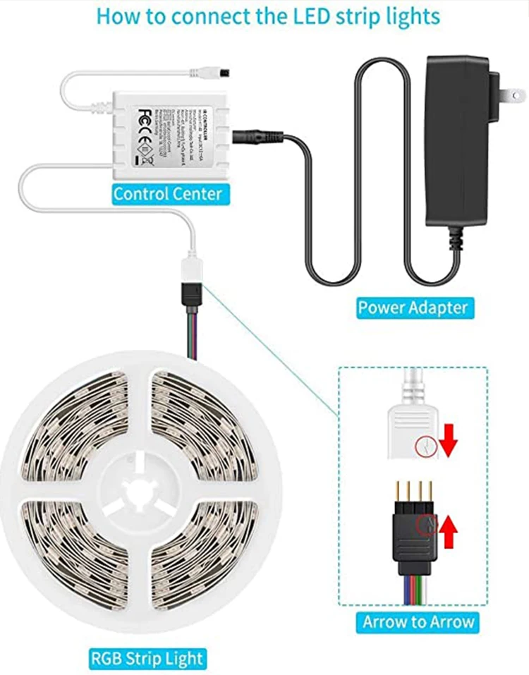 водонепроницаемая подсветка 5 м гибкая лента с Wi-Fi 12 В 2835 5050 Smd