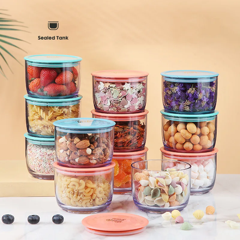 New Design Plastic Storage Box Food Airtight BPA-free Transparent Cereal Coffee Grain Storage Box Dry Food Container