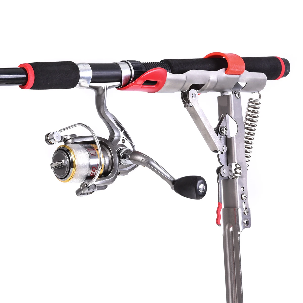 Hot Sales Stainless steel fishing tackle sea rod spring fishing rod rack holder for automatic fishing