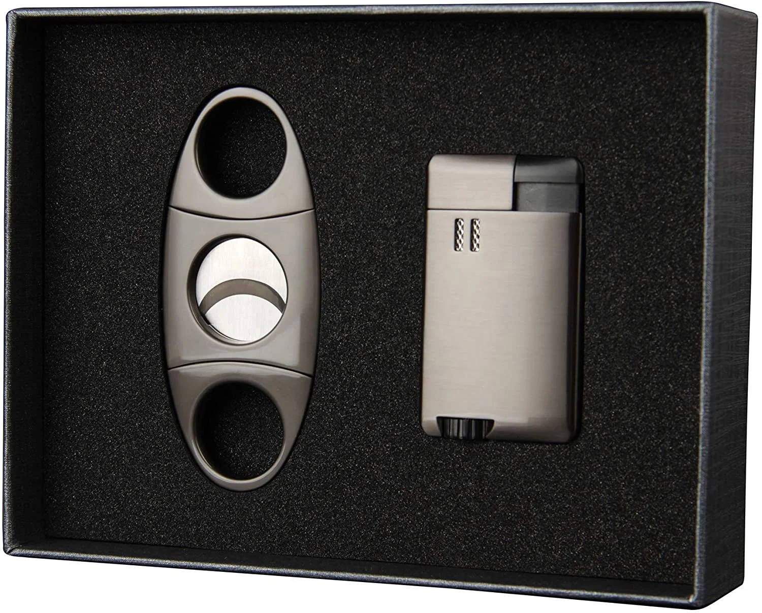 Brand New Desktop  Metal Cigar Cutter Knife And Lighter Set Cigar  Cutter Smoking Tool