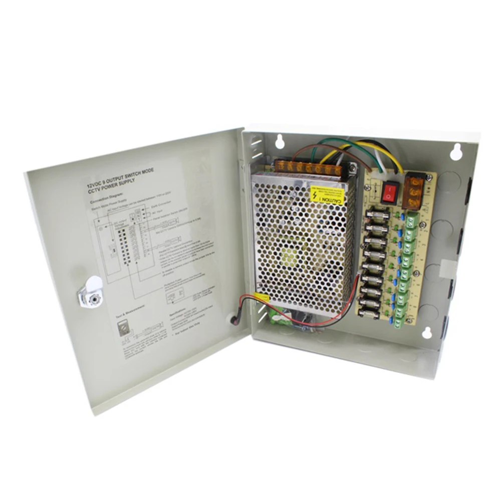 10A 20A 30A 20 amps Switch Mode SMPS Price Centralized Distributed DC Open 20amps Metal Camera CCTV Power Supply Box 12V