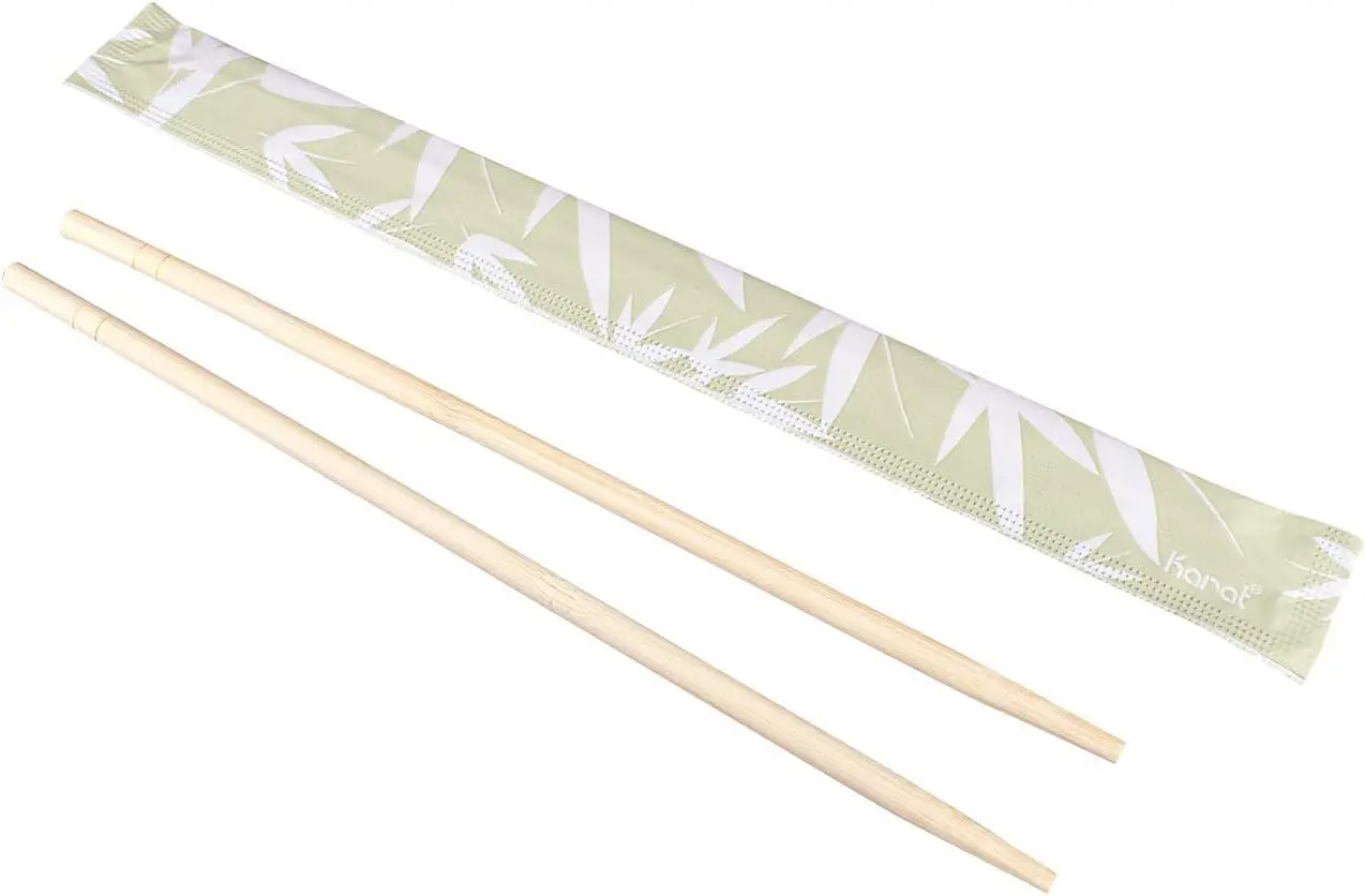 Bamboo Chopsticks Genroku 20cm Sustainable Bamboo Individually Wrapped Japanese Hashi