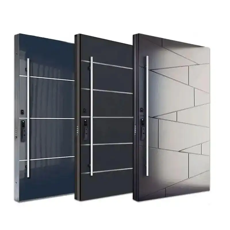 2024 American modern design Main entrance steel door design house internal metal doors room modern steel door