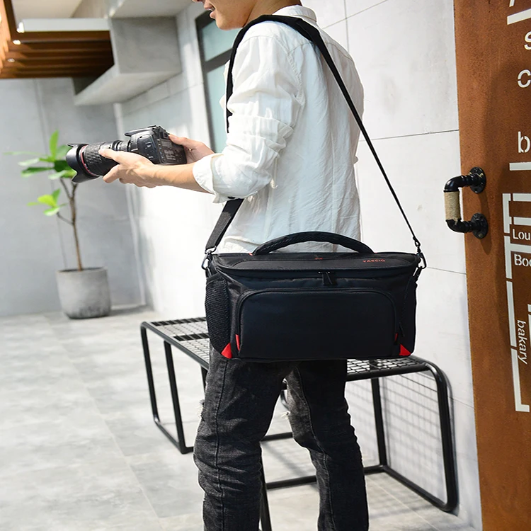 H109 Custom Logo Wholesale Camera Tas Nylon Digital Gear Crossbody Bags DSLR Video Camera Bags For Photography Waterproof Zipper