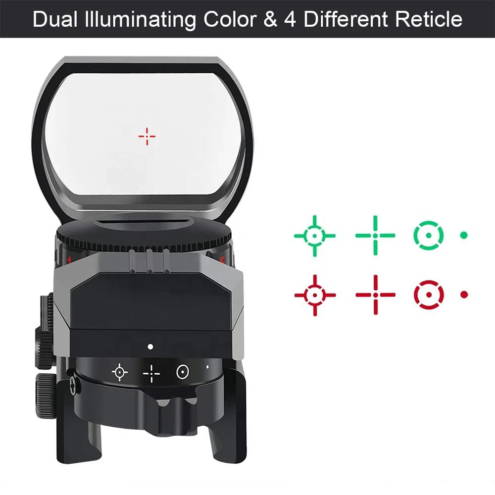 Tactical 4 Reticle Red Green Dot Sight With 20mm Rail Mount Riflescope Red Dot