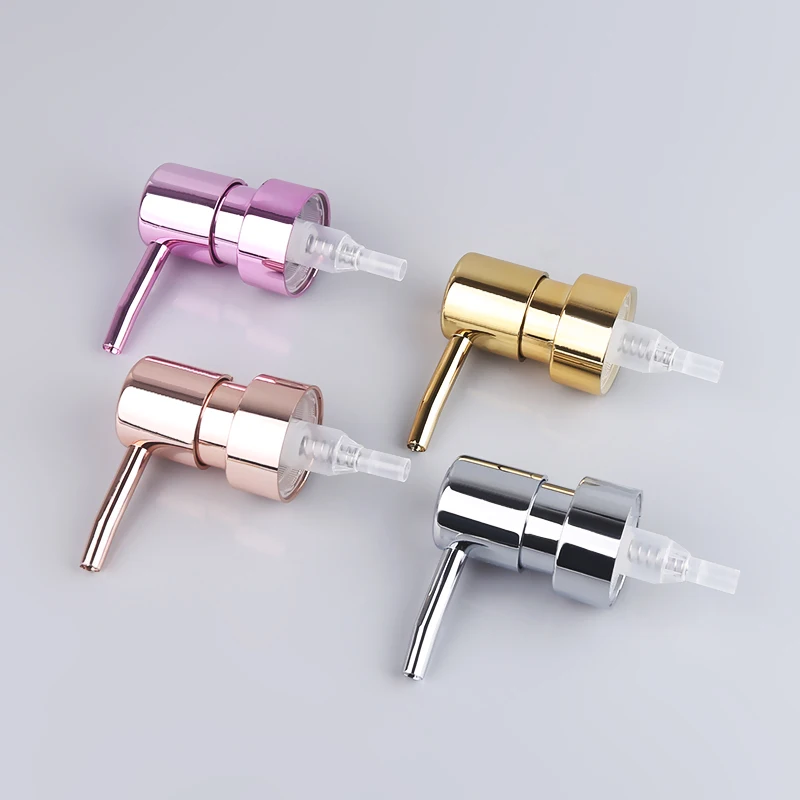 Plastic UV shampoo pumps body lotion 28/400 Rose Gold soap pump dispenser
