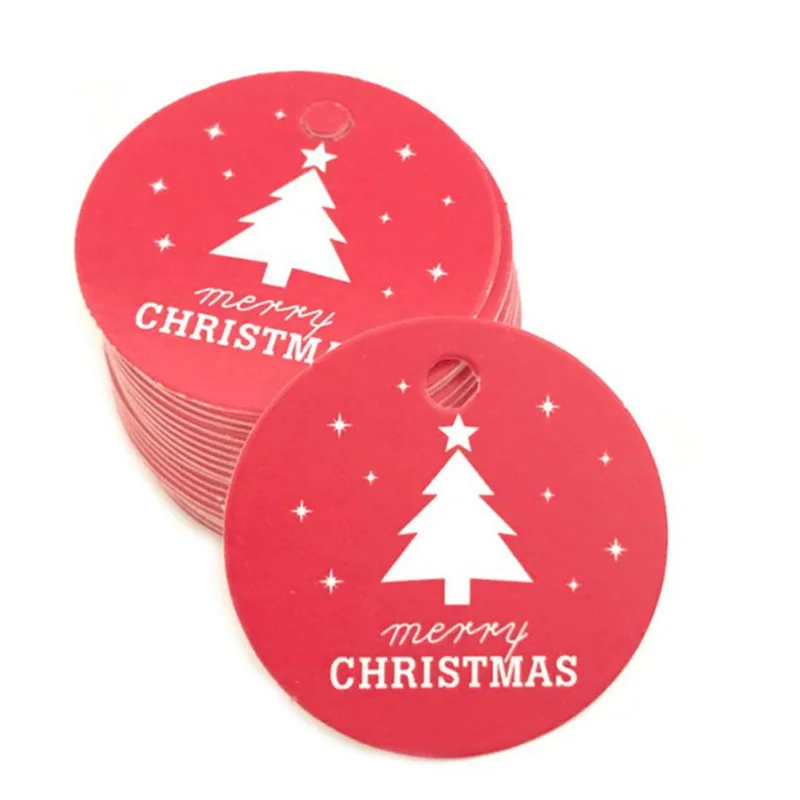 Customize Different Shapes Brown Color Craft Paper Christmas Gift Hang Tags