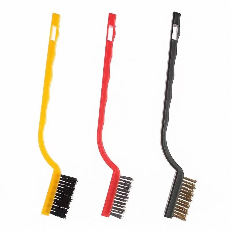 3pcs Nylon Copper Iron Steel Wire Bristle Brush For Cleaning